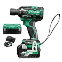 Акумулаторен гайковерт HiKOKI - Hitachi с безчетков двигател   с 2 батерии и зарядно, 36 V, 5 Ah, 380 Nm, квадрат, 1/2", WR36DH