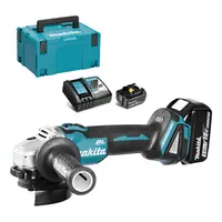 Акумулаторен ъглошлайф Makita    с 2 батерии и зарядно, 18 V, 5 Ah, 125 мм, 8500 об./мин, DGA506RTJ