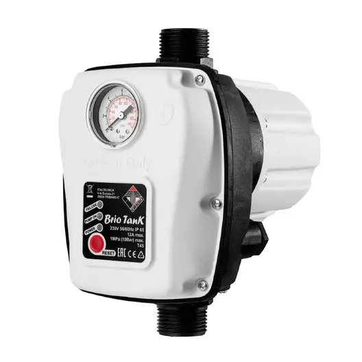 Електронен пресостат за помпа Italtecnica с автоматичен рестарт   1500 W, 10 bar, 100-350 kPa, 1", Brio Tank