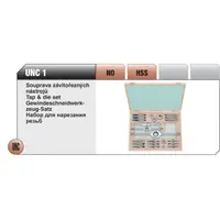 Комплект метчици и плашки Bucovice UNC - инчова едра резба   1/4" - 1/2 ", CS въглеродна стомана, 
