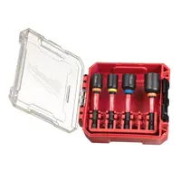 Накрайник бит SW Milwaukee вътрешен 6-стен магнитен  комплект SW 7, 8, 10, 13, 1/4", 65 мм, 4 бр., Shockwave