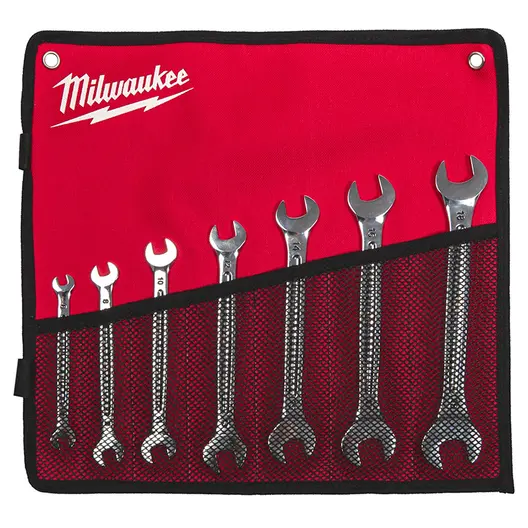Гаечен ключ Milwaukee двустранен метричен комплект в калъф   6-18 мм, 7 бр., 