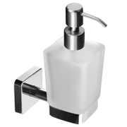 Дозатор на течен сапун Kapitan стенен неръждаема стомана и стъкло  110x70x160 мм, неръждаема стомана, стъкло, стенен, Quattro - product - 100 DPL 360