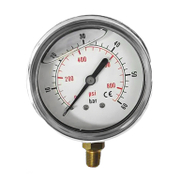 Радиален манометър за вода Cewal глицеринов  ф 63 мм, 0-60 bar, MG 63 RA - product - 100 DTR 258