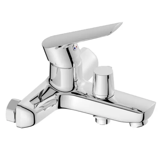 Смесител за вана-душ стенен Inter Ceramic с керамична глава  3/4", Danista Lead Free