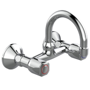 Смесител за умивалник в баня Vidima двуръкохватков стенен  3/4, Iskar B1392AA - product - 100 VDA 021