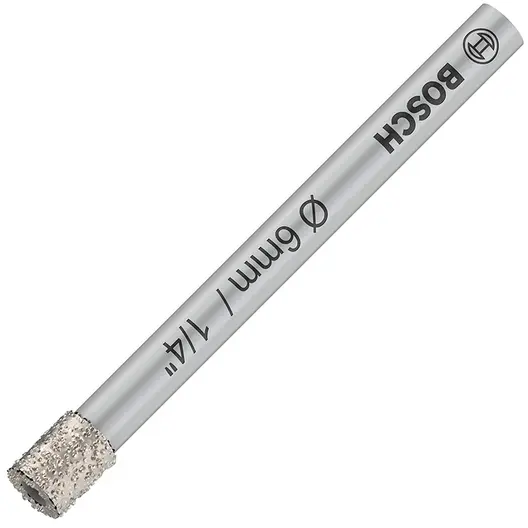 Свредло за стъкло и керамика Bosch диамантено  6 мм, 66 мм, PRO Ceramic dry