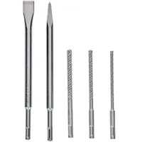 Комплект Bosch шило, секачи и свредла с SDS-plus опашка  5 бр., PRO SDS plus-4C