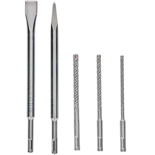 Комплект Bosch шило, секачи и свредла с SDS-plus опашка  5 бр., PRO SDS plus-4C