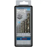 Свредло за метал HSS-Co Bosch с цилиндрична опашка комплект 2-8 мм, 6 бр., PRO Stainless Steel HSS-Co