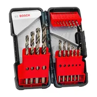 Свредло за метал HSS-Co Bosch с цилиндрична опашка комплект 1-10 мм, 18 бр., PRO Stainless Steel HSS-Co