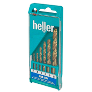 Свредло за метал Heller HSS-TiN с цилиндрична опашка комплект 2-8 мм, 6 бр. - product - 101 HLR1818