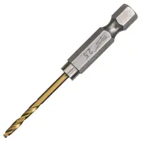 Свредло за метал HSS-TiN Milwaukee с 6-стенна опашка  2.5 мм, 19/62 мм, Shockwave Red Hex