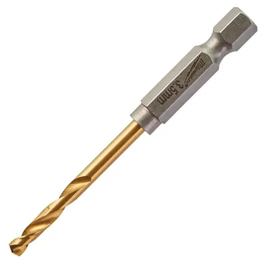 Свредло за метал HSS-TiN Milwaukee с 6-стенна опашка  3.5 мм, 25/69 мм, Shockwave Red Hex