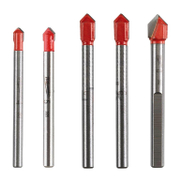 Свредло за стъкло и керамика Milwaukee с цилиндрична опашка в к-кт 5 бр. с твърдосплавна пластина 4-8 мм - product - 101 MLA2205
