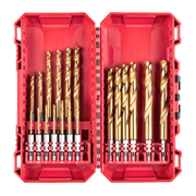 Свредло за метал HSS-TiN Milwaukee с 6-стенна опашка комплект 2-10 мм, 19 бр., Shockwave Red Hex - product - 101 MLA2322