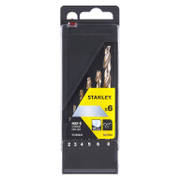 Свредло за метал HSS-Co Stanley с цилиндрична опашка комплект 2-8 мм, 6 бр., STA56002 - product - 101 STY1835