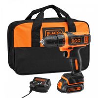 Акумулаторен винтоверт Black & Decker с колекторен двигател   с 1 батерия и зарядно, 10.8 V, 1.5 Ah, 26 Nm, 1-10 мм KFBCD600C1S