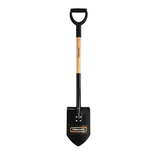 Земеделска лопата Fiskars с дръжка  заострена, 1065 мм, Prima