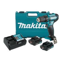 Акумулаторен винтоверт Makita с колекторен двигател   с 2 батерии и зарядно, 12 V, 1.5 Ah, 30 Nm, 0.8-10 мм DF333DWYE