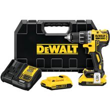 Акумулаторен винтоверт DeWALT с безчетков двигател   с 2 батерии и зарядно, 18 V, 2 Ah, 70 Nm, 1.5-13 мм CD791D2