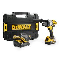 Акумулаторен винтоверт DeWALT с безчетков двигател   с 2 батерии и зарядно, 18 V, 5 Ah, 95 Nm, 1-13 мм DCD991P2