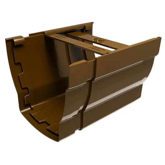 Съединител Devorex на улуци PVC  140 мм, кафяв, Elegance 140