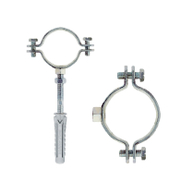 Скоба за монтаж на тръби Friulsider с двустранно захващане с дюбел  ф 16-21.7 мм, 1/2 , M8, CP - product - 104 ISO 089