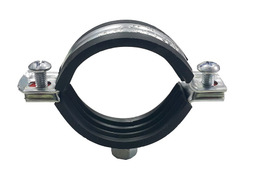 Скоба за монтаж на тръби Ugurfix с двустранно захващане с уплътнение и гайка  ф 149-159 мм, 5 1/2 , M10, каучук, метал, DIN 4109 - product - 104 UMK 190