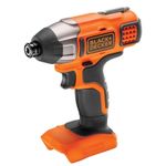 Акумулаторен ударен гайковерт Black & Decker с колекторен двигател   без батерия и зарядно, 18 V, 155 Nm, шестостен, 1/4" BDCIM18N