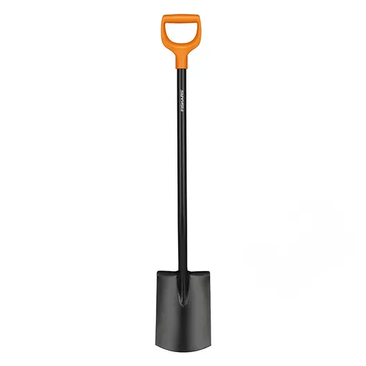 Земеделска лопата Fiskars с дръжка  заоблена, 1170 мм, Solid