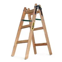 Стълба дървена двураменна  2x3 бр., 150 кг, 2.40 м, 0.95 м