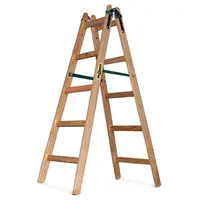 Стълба дървена двураменна  2x5 бр., 150 кг, 3 м, 1.53 м
