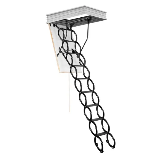 Стълба таванска Oman сгъваема с люк  1x10 бр., 160 кг, 1000x700 мм, Flex Termo Metal Box