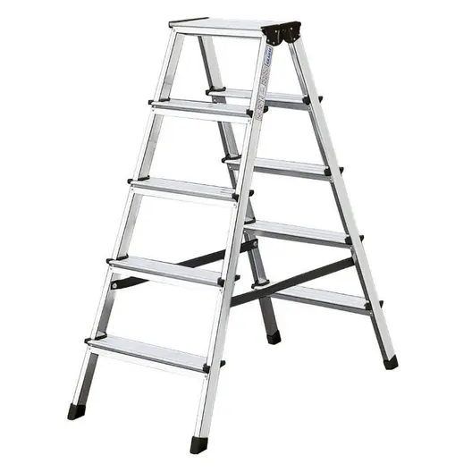 Стълба алуминиева Krause двустранна домакинска  2x5 бр., 150 кг, 2.65 м, Dopplo