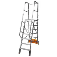 Стълба алуминиева Krause мобилна с платформа  1x7 бр., 150 кг, 3.65 м, Vario Compact