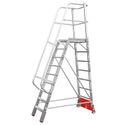Стълба алуминиева Krause мобилна с платформа  1x10 бр., 150 кг, Vario Compact - product - 108 MIP 156