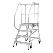 Стълба алуминиева Krause мобилна с платформа  1x4 бр., 150 кг, Stabilo Professional - product - 108 MIP 222
