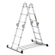 Стълба алуминиева Baukraft многофункционална сгъваема с платформа  4x3 бр., 150 кг, 3.45 м, BK-GP23 - product - 108 MIP 223