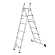 Стълба алуминиева STS двураменна домакинска  1x5 + 1х6 бр., 150 кг, 1.68 м - product - 108 MIP 244