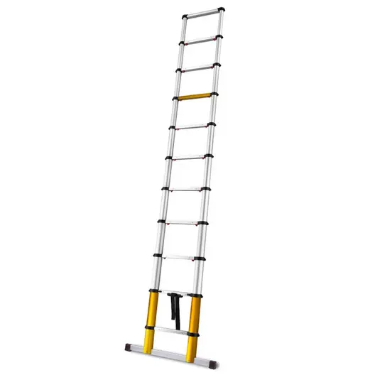 Стълба алуминиева Drabest еднораменна телескопична  1x11 бр., 150 кг, 3.99 м, MAX Telescopic PRO