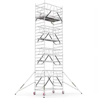 Скеле алуминиево Cagsan подвижно с колела  9.4 м, 2.4x1.2 м, 200 кг/м2, ProTUBE LN740_(240)