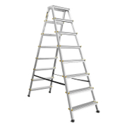 Стълба алуминиева Drabest двустранна домакинска  2x8 бр., 125 кг, 1.82 м, DD - product - 108 MIT 106