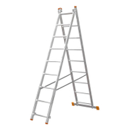 Стълба алуминиева STS двураменна домакинска  2x9 бр., 150 кг, 2.54 м - product - 108 MIT 238