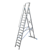 Стълба алуминиева Krause мобилна с платформа  1x14 бр., 150 кг, 4.6 м, Stabilo - product - 108 MIT 262