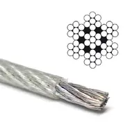 Въже стоманено Yumetals с прозрачно PVC покритие  ф 10 мм, ф 8 мм, 6х7, 870 кг