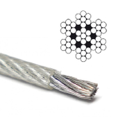 Въже стоманено Yumetals с прозрачно PVC покритие  ф 12 мм, ф 10 мм, 6х7, 1600 кг - product - 110 DMX 235