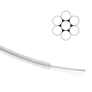 Въже стоманено Yumetals с прозрачно PVC покритие  ф 1.5 мм, ф 1 мм, 1х7, 27 кг - product - 110 DMX 236