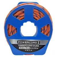 Въже синтетично Powercord от полипропилен плетено  ф 8 мм, 13 м, 500 кг, оранжево