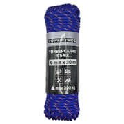 Въже синтетично Powercord от полипропилен плетено  ф 6 мм, 30 м, 300 кг, синьо - product - 110 KNK 293